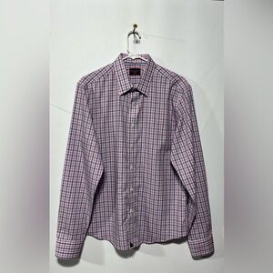UNTUCKit Dolcetto Slim Fit 100% Cotton Plaid Button-Down Shirt Size Medium